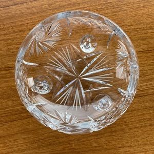 Bohemian Pinwheel Crystal Footed Dish
